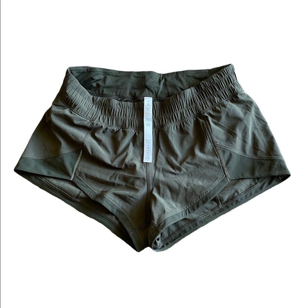 Army Green Lululemon Short Active Shorts